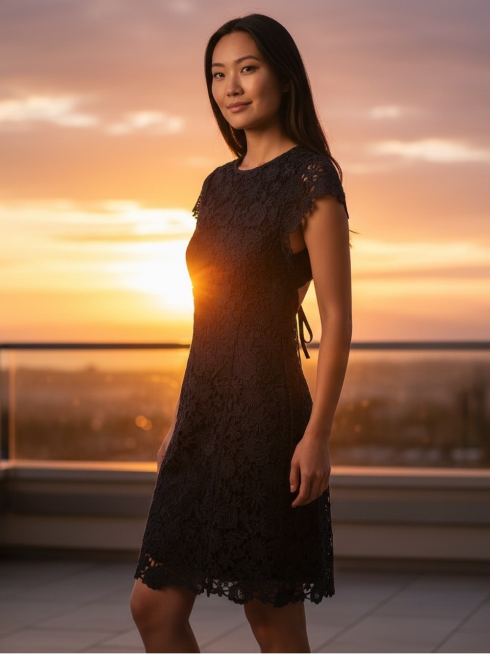 Lulu's Navy Floral Fairytale Lace Romantic Feminine Wedding Guest‎ Bodycon Dress